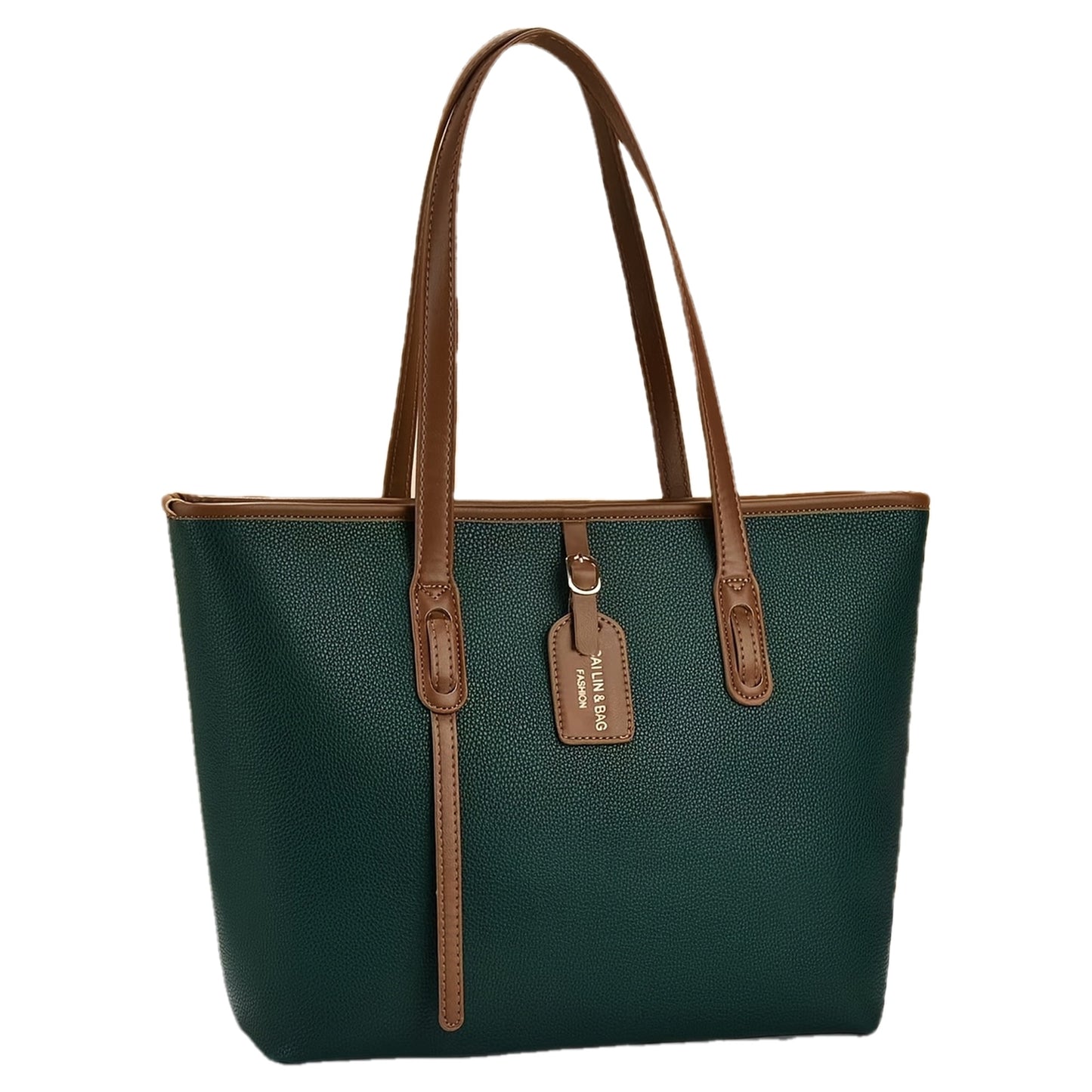 Sac élégant femmes Tote casual bandoulière fermeture éclair doublure polyester grand format