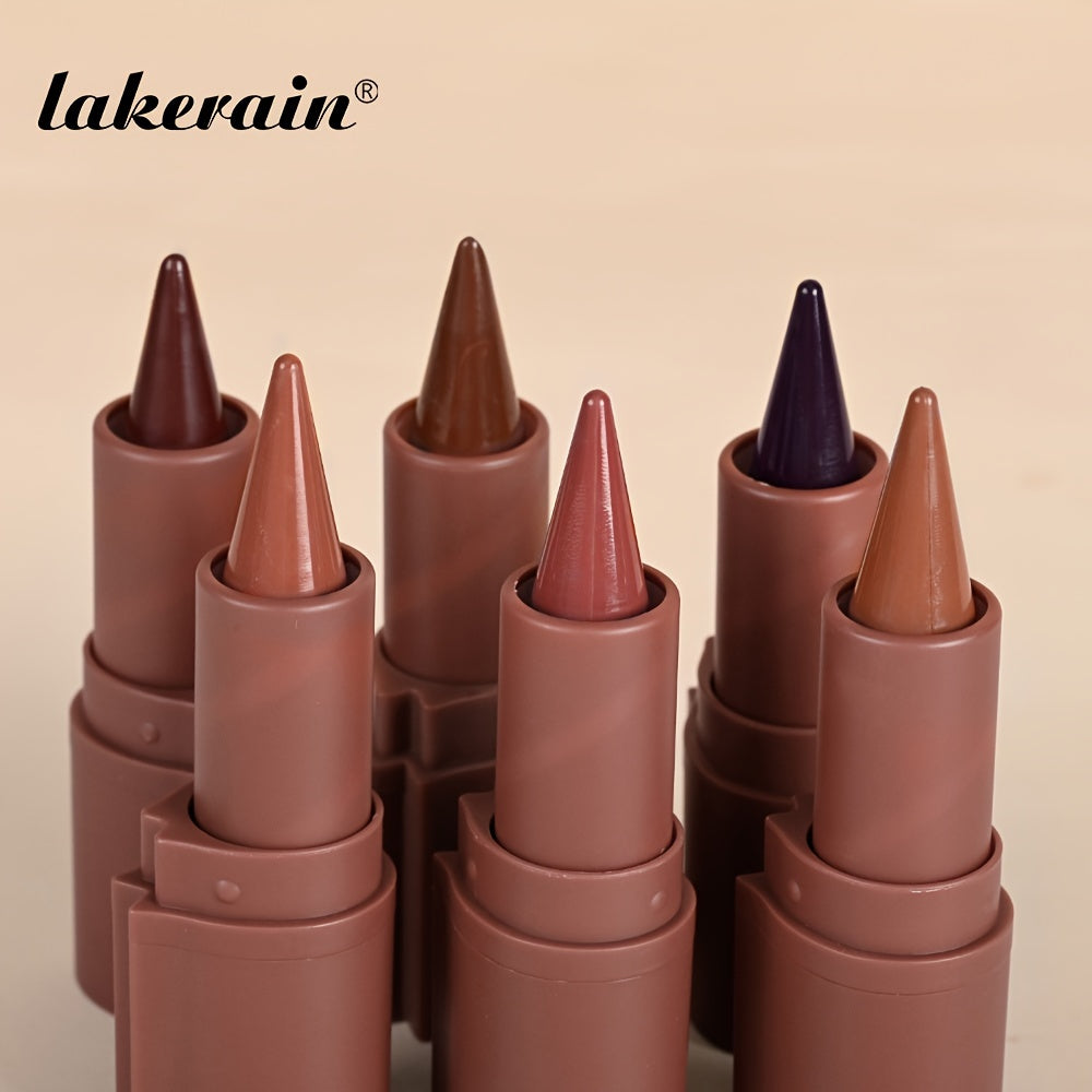 Lakerain 2-in-1 Matte Lip Liner & Lipstick - Waterproof, Sweatproof, Smooth Application for All Skin Types