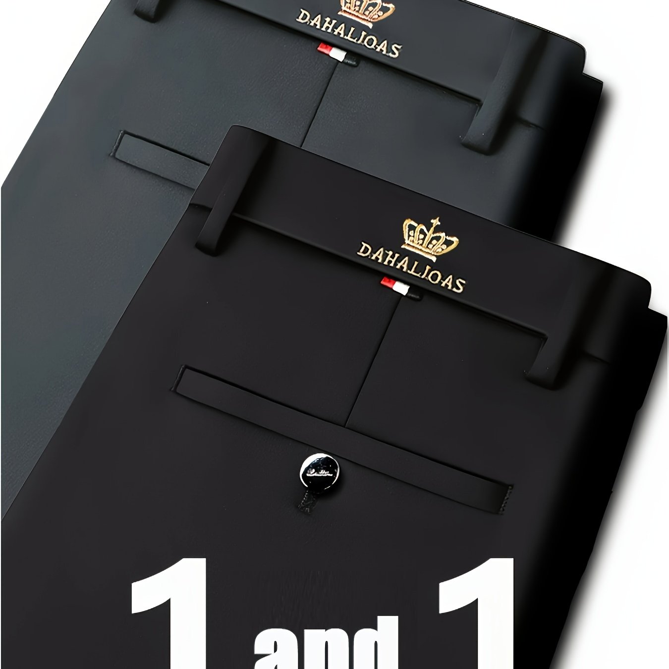 2pcs Pantalons Homme Business Casual – Stretch, Anti-Rides, Jambe Droite, Bureau & Loisir