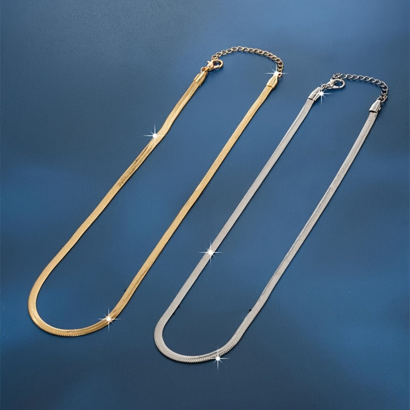 Collier femme élégant et minimaliste à maillons entrelacés, chaîne réglable avec maillons sphériques lisses, acier inoxydable plaqué or 18 K, bijou polyvalent pour usage quotidien ou soirées, design délicat, cadeau tendance pour femmes