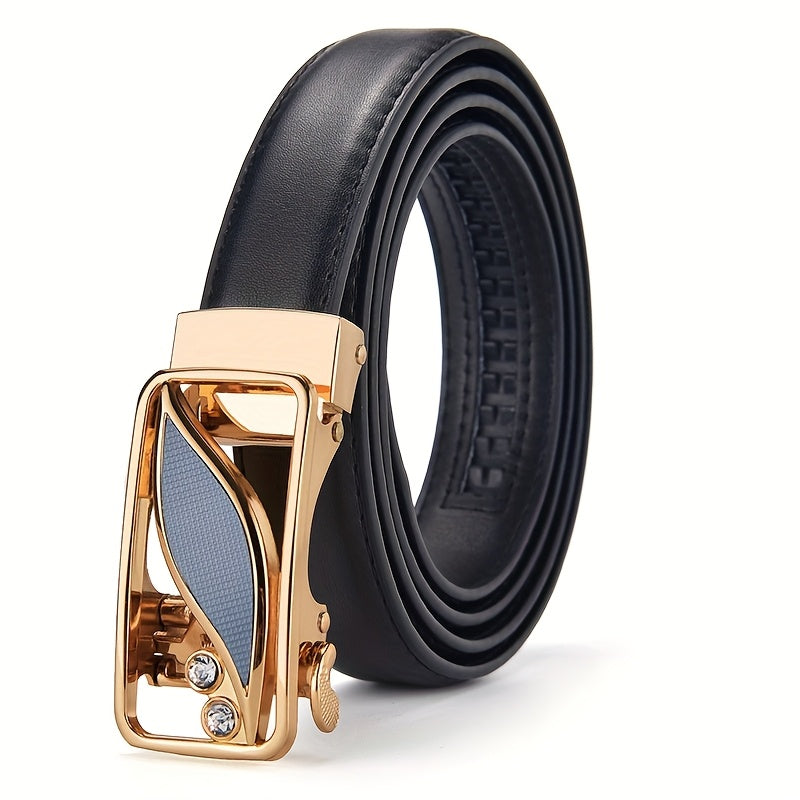 Ceintures pour femmes – Boucle automatique, design polyvalent sans trous, pour jeans et tenues décontractées, options rouge et noir, ceinture décontractée, design de boucle stylée, boucle dorée