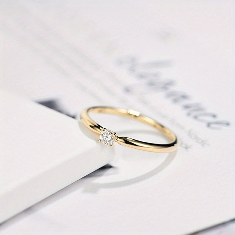 Women Fashion Cute Small Synthetic Zirconia Rings Wedding EngaSynthetic Gemstoneent Party Ring Jewelry