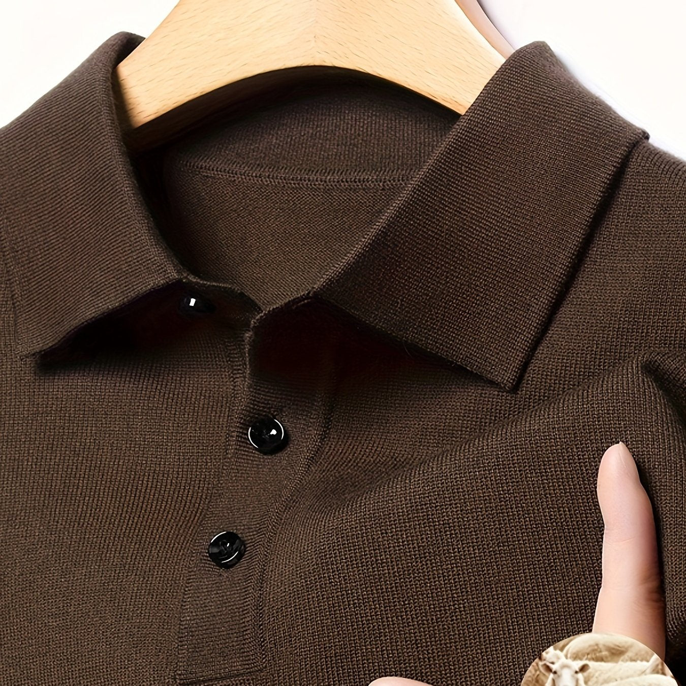 Emile Autumn and Winter 420g Knit Sweater Men's Pullover Long Sleeve Wool Shirt