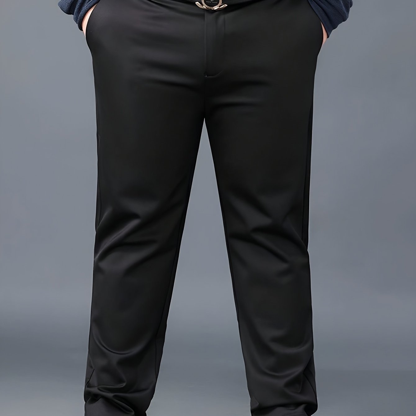 Pantalons Homme Grande Taille – Stretch, Casual & Formels, Regular Fit, Tout Saison