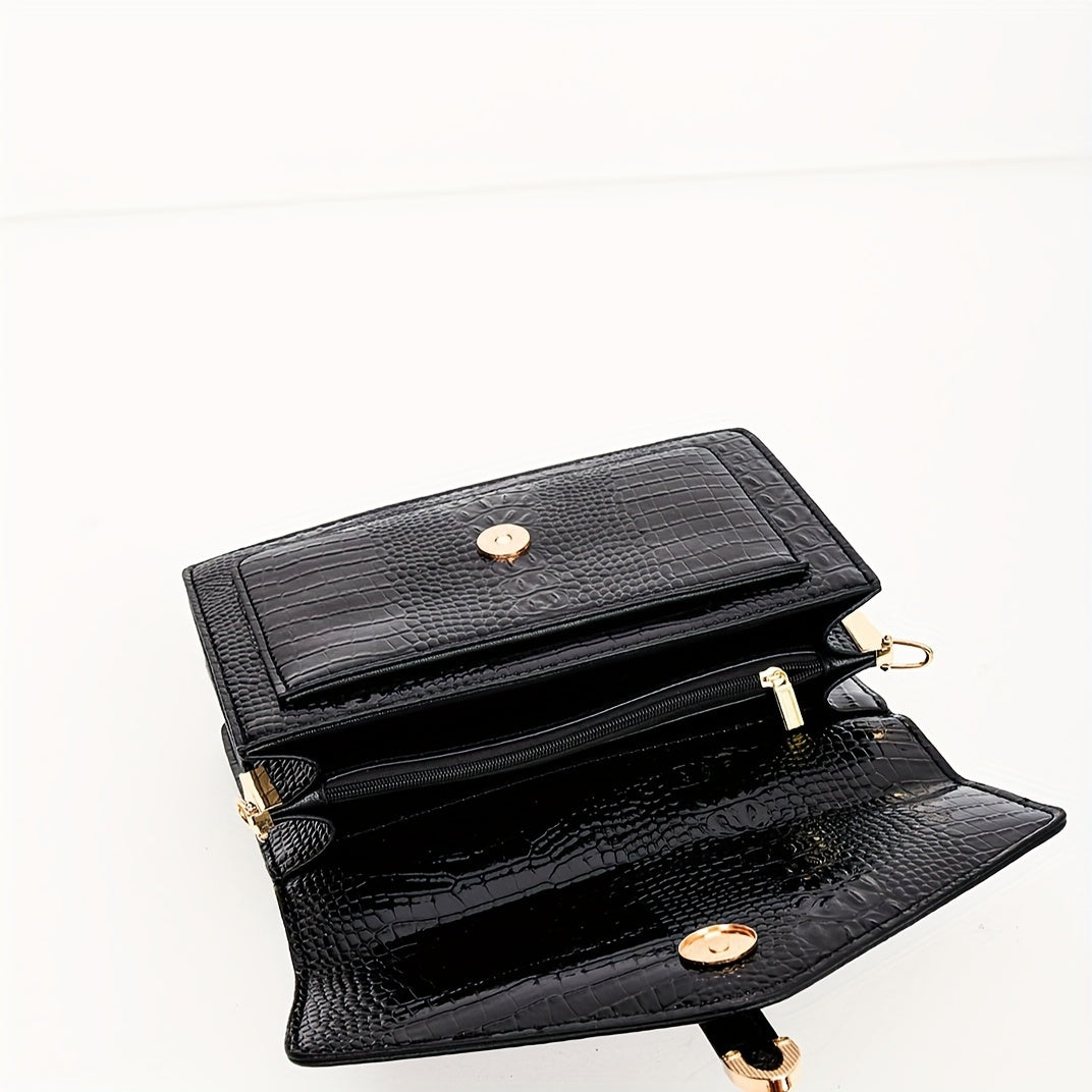 Sac Bandoulière– Léger, Couleur Unie, Fermeture Magnétique, Bandoulière Amovible