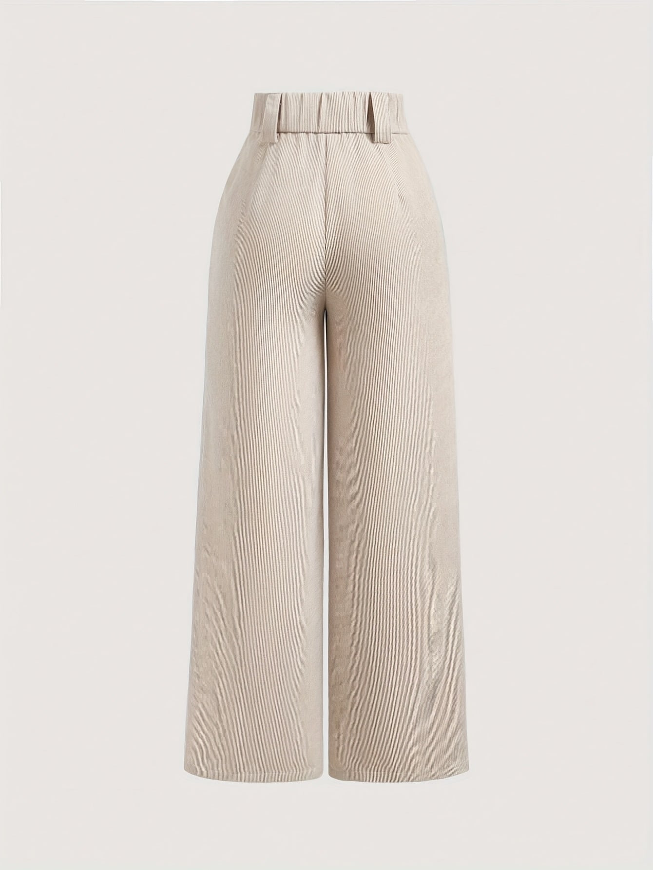 Pantalon Femme Grande Taille – Jambe Droite et Large, Boutons, Léger, Confortable, Tous Saisons