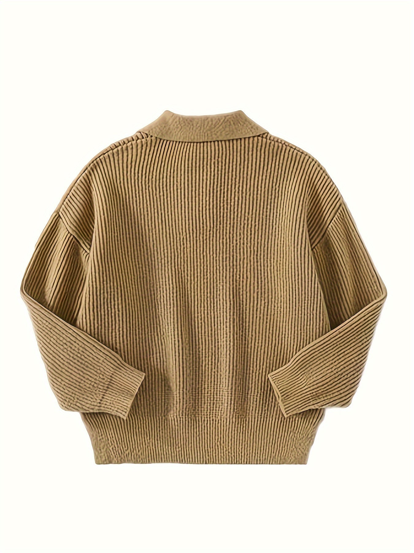 Korean-Style Plush Knitted Sweater with a Trendy Collar, Perfect for Winter Versatility, Selected by Temujin.