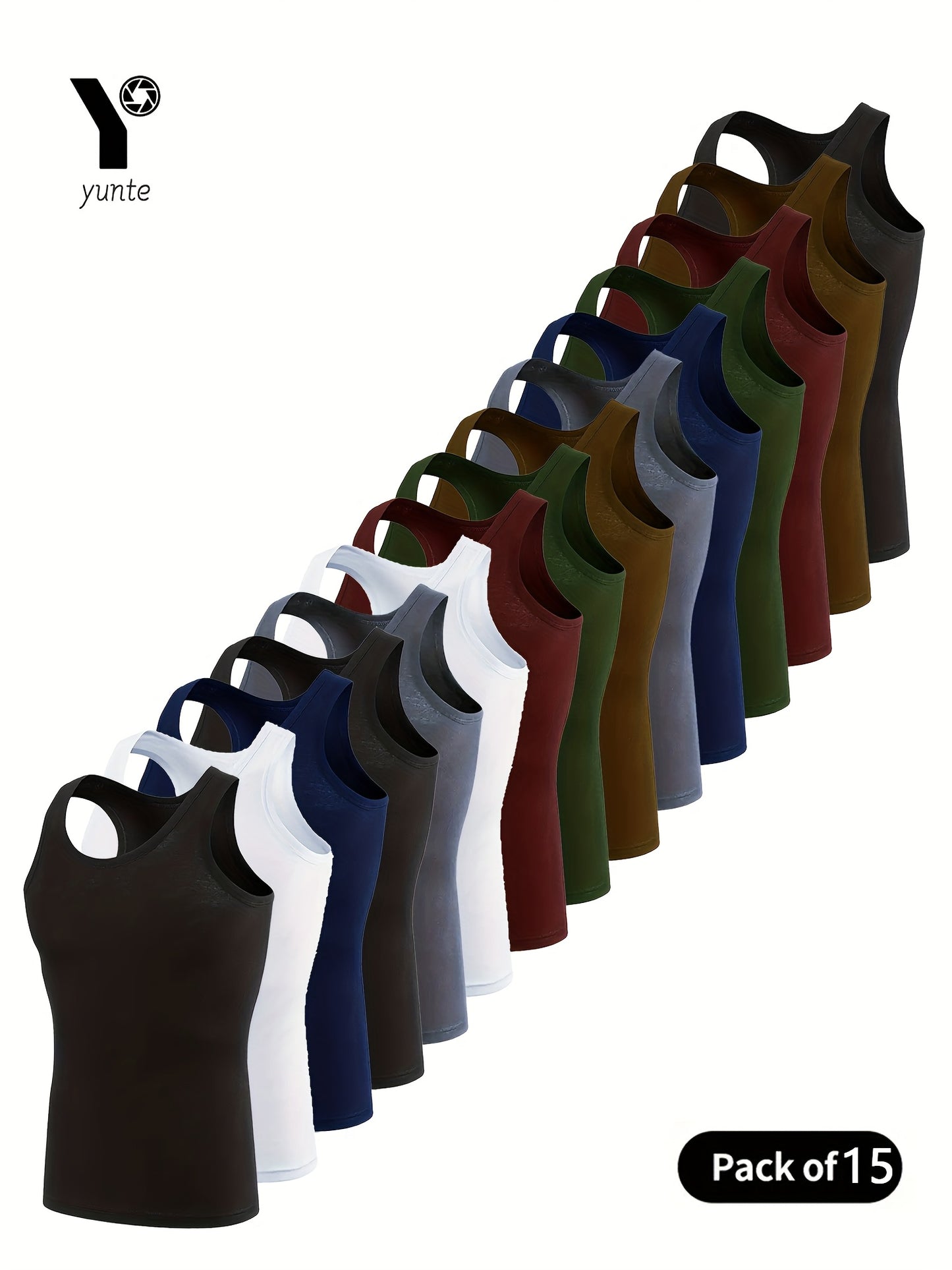 Lot de 15 Débardeurs Homme – Couleurs Variées