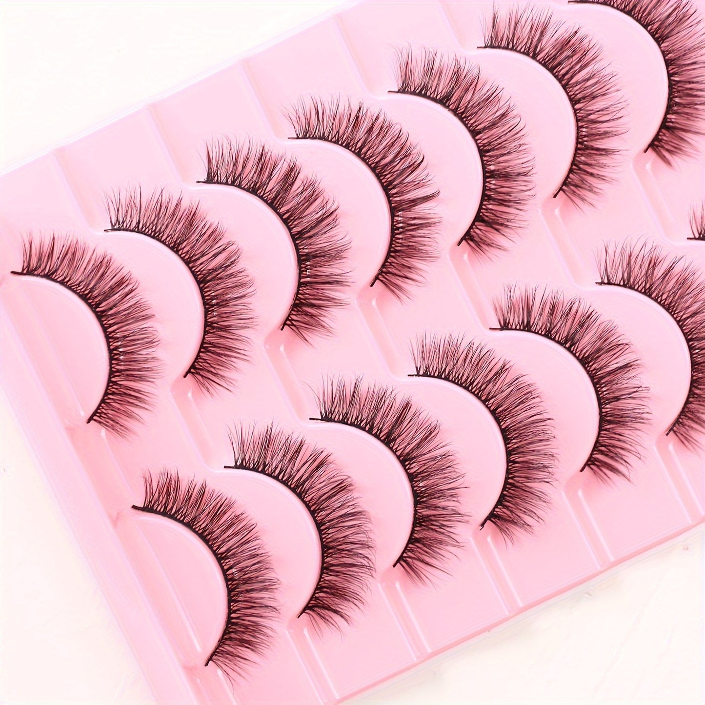 10 paires de faux cils luxueux et duveteux, effet œil de chat 5D, cils en fibre imitation vison, application facile, maquillage envoûtant, faits main, réutilisables, pour un usage quotidien et de soirée