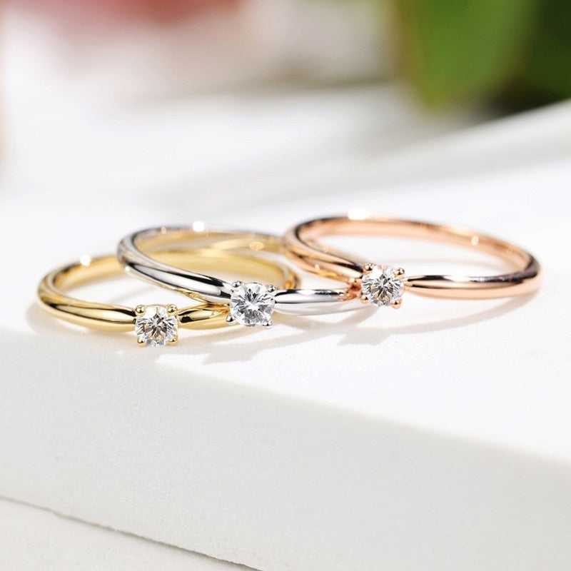 Women Fashion Cute Small Synthetic Zirconia Rings Wedding EngaSynthetic Gemstoneent Party Ring Jewelry