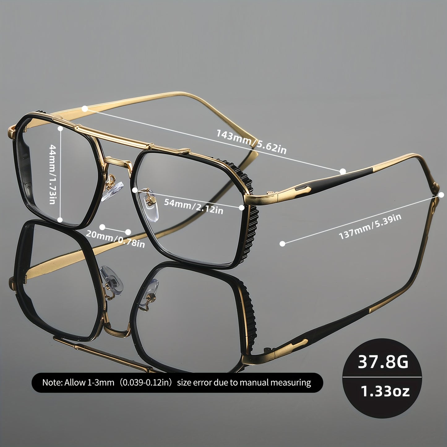 Men's metal PC inner circle square fashionable classic reading glasses for reading, reading, playing games, high-end elderly farsightedness reading glasses for presbyopia,christmas gifts