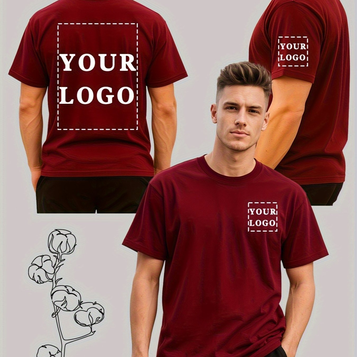 You Can Find Personalized Short-Sleeved T-Shirts Made from 100% Pure in a Range of Colors Including Burgundy, Navy, Black, White, Gray, And Purple. These Shirts Are Ideal for Casual Events, Strolls, Festivals, And Make Great