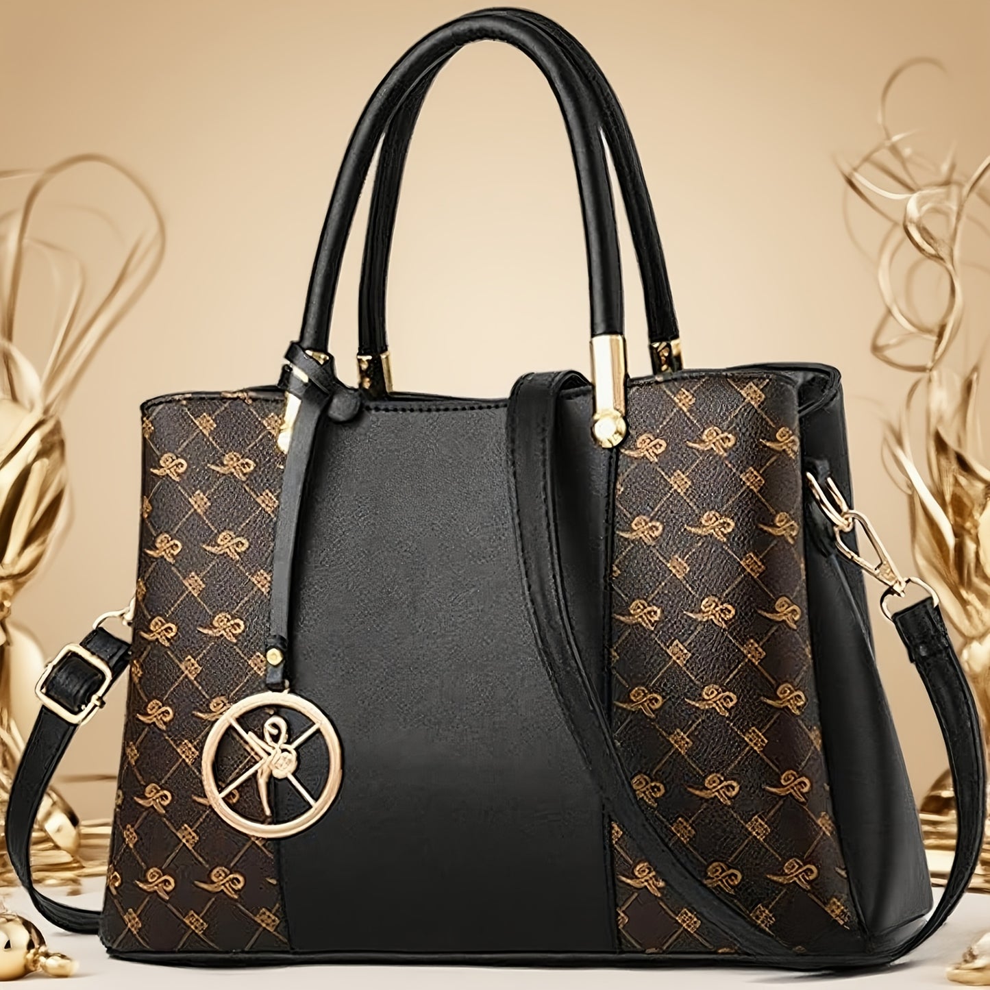 Sac Bandoulière et à Épaule Femme Tendance avec Pochette Amovible – Bandoulière Ajustable, Fermeture Éclair, Doublure en Polyester, Quincaillerie Dorée, Motif Croco Élégant, Sac Chic pour Femmes