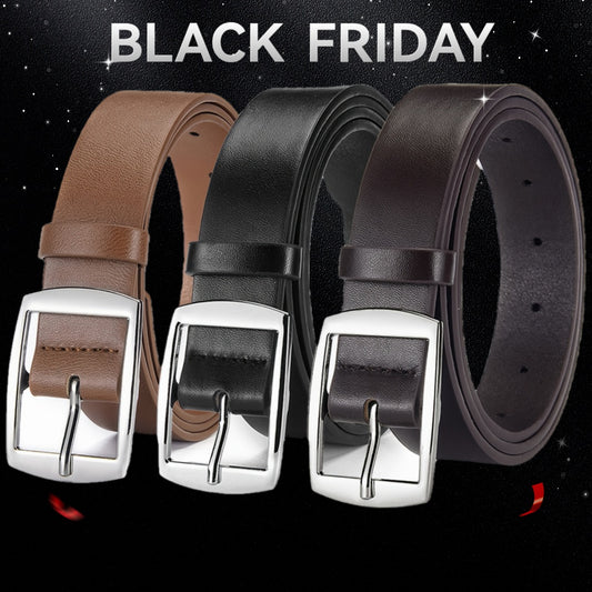 Lot de 3 Ceintures Homme en Cuir PU de Haute Qualité – Boucle Métallique à Ardillon, Style Designer, Parfaites pour Tenue Professionnelle et Décontractée, Grandes Tailles, Idée Cadeau Parfaite