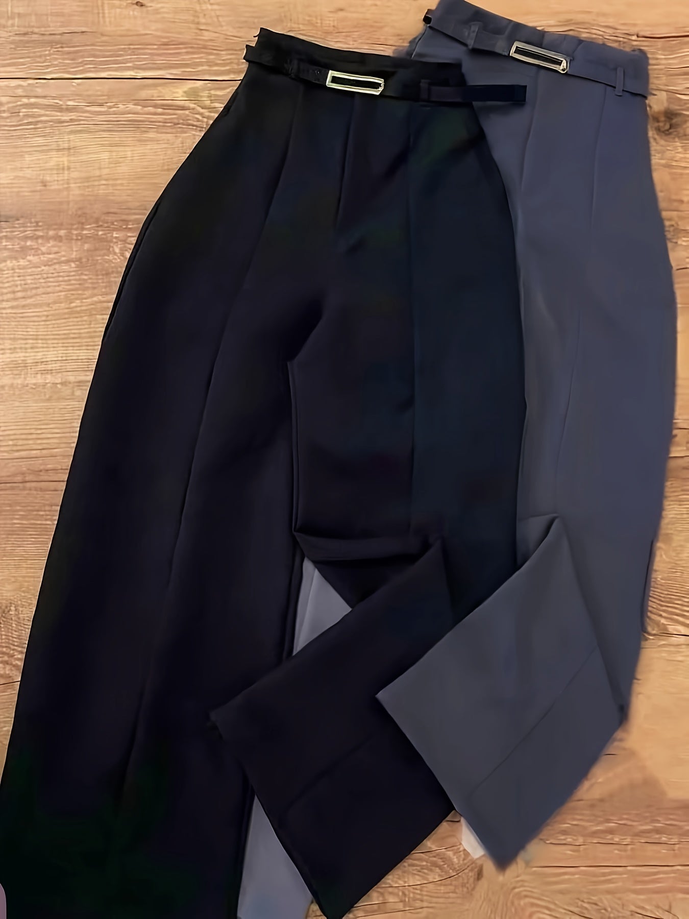 Ensemble Deux-Pièces Femme Élégant – Pantalon Jambe Large avec Ceinture