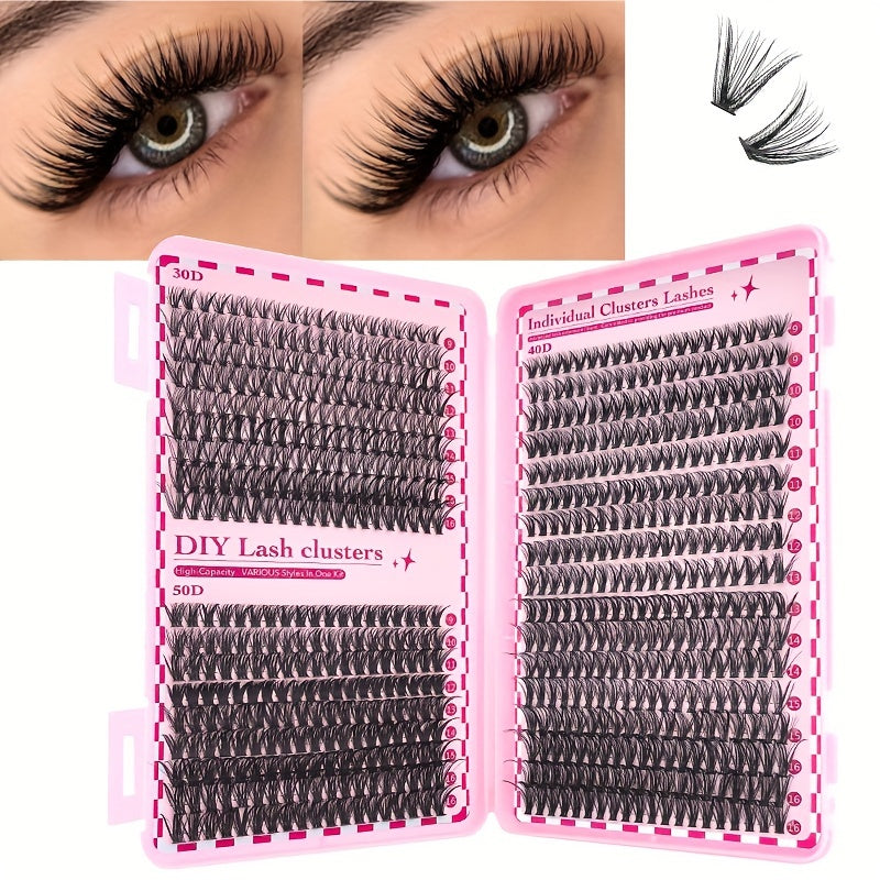 Extensions de Cils en Paquets – D Curl, Effet Naturel et Volumineux, 3D Waterproof, Longueurs 9-16 mm, Épaisseurs 30D/40D/50D, Parfaites pour Style Cat Eye, Doll Eye et Naturel, Idéales pour Usage Quotidien et Soirées