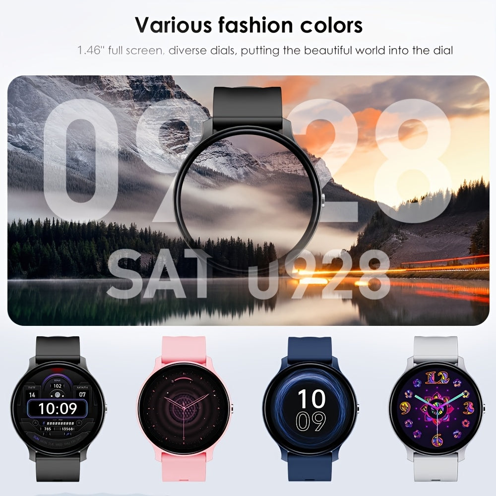 HD Smartwatch - 3.71cm Touch Screen,, AI Voice Control, 100+ Workout Modes, Music & Camera Remote, for iPhone & for Android, Ultra Thin Smart Watch, Sports Companion, Activity Tracking, Stylish Tech, Sleek Design, Hi