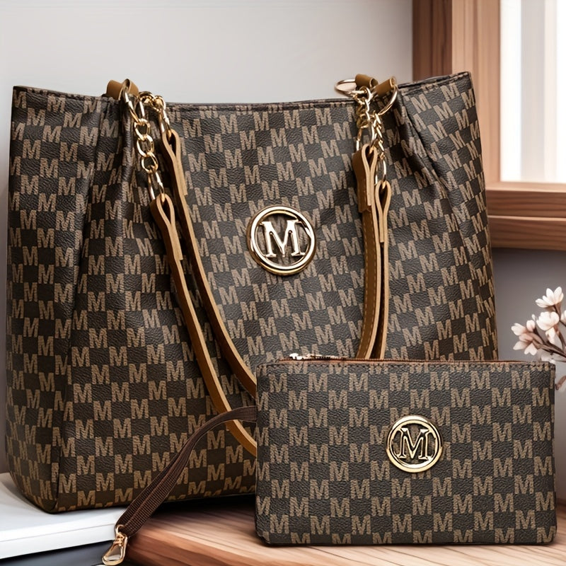 Sac fourre-tout élégant pour femmes – grande capacité, ferrures dorées, fermeture zippée, durable et facile à nettoyer, adapté usage quotidien professionnel et décontracté