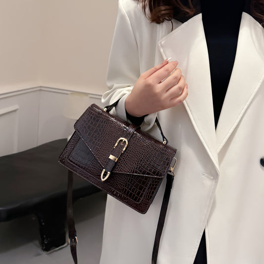 Sac Bandoulière– Léger, Couleur Unie, Fermeture Magnétique, Bandoulière Amovible