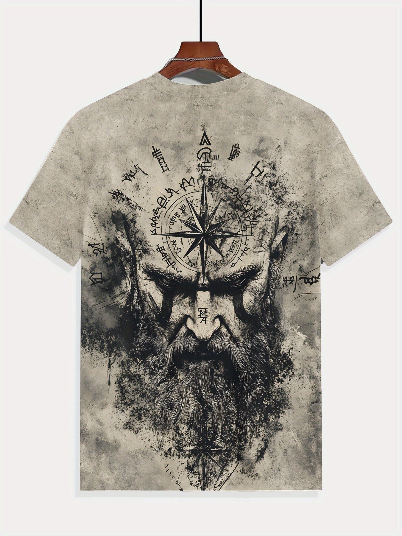 Men's Summer Short Sleeve T-Shirt with Digital Print for Man & Pattern - Breathable Casual & Outdoor Wear, Wrinkle-Resistant Round Neck Tee for, Gym, Travel - / Sizing (Regular Fit) - Easy-Care Machine Washable