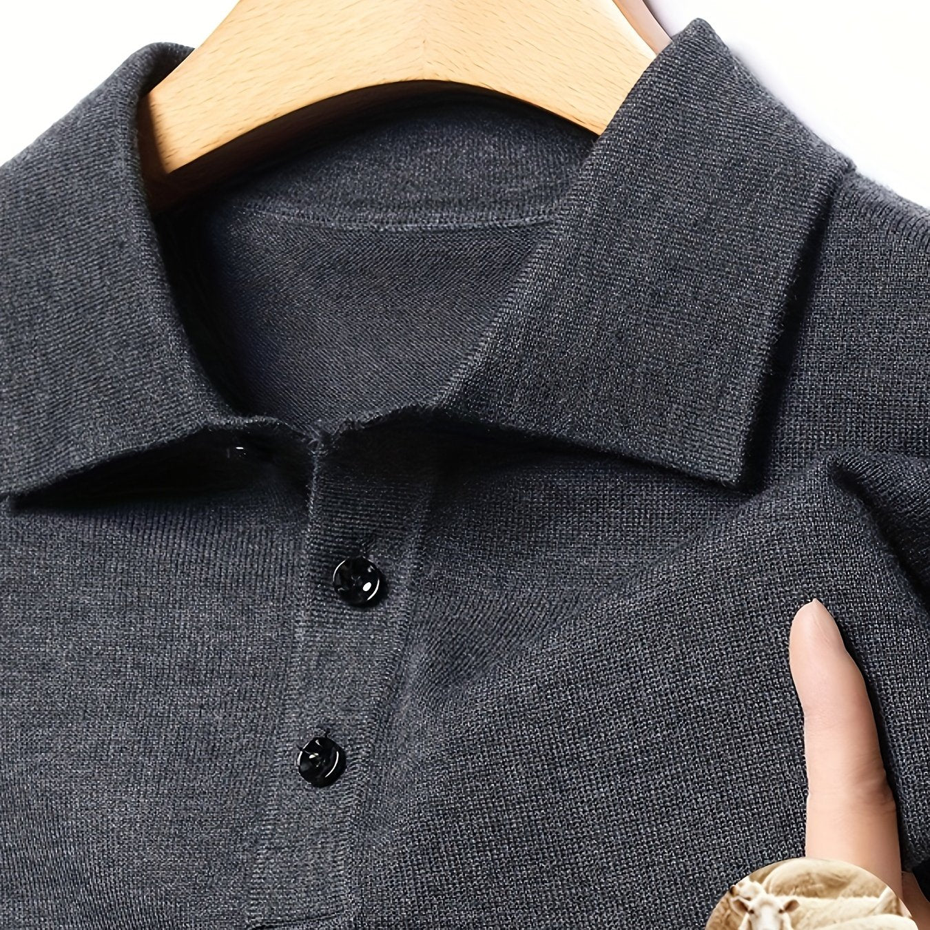 Emile Autumn and Winter 420g Knit Sweater Men's Pullover Long Sleeve Wool Shirt