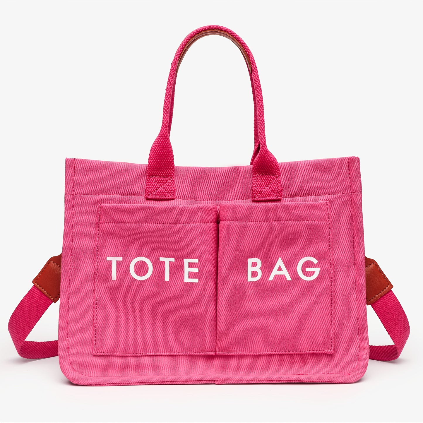 Sac Cabas Femme Grande Capacité avec Fermeture – Sac Élégant Rose/Rouge/Corail/Noir, Quincaillerie Dorée et Fixations Robustes, Sac Spacieux pour Travail, Voyages, Shopping et Usage Quotidien, Durable, Surface Facile à Nettoyer, Structure Solide