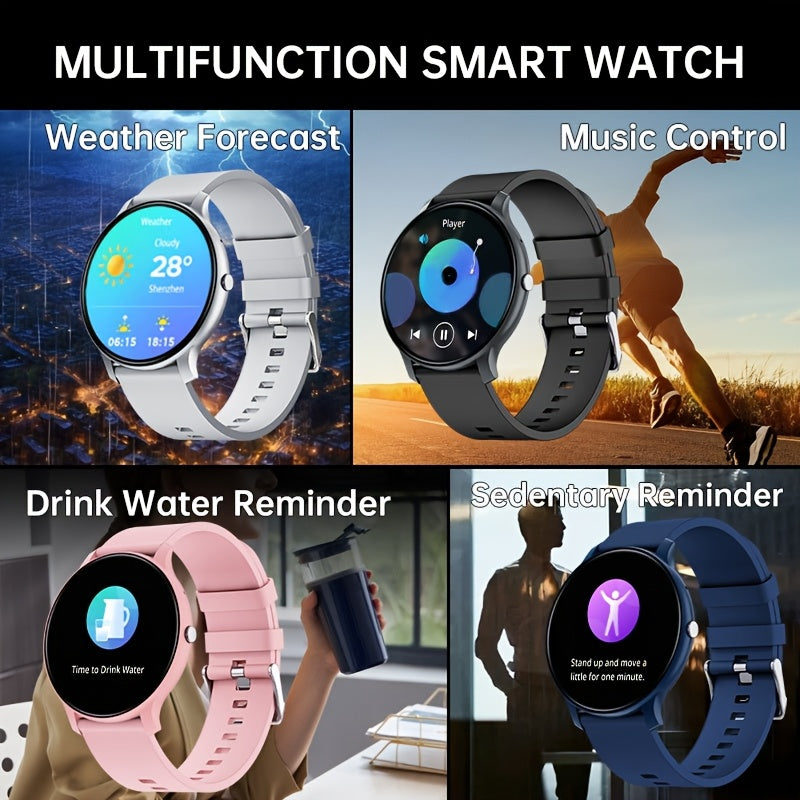 HD Smartwatch - 3.71cm Touch Screen,, AI Voice Control, 100+ Workout Modes, Music & Camera Remote, for iPhone & for Android, Ultra Thin Smart Watch, Sports Companion, Activity Tracking, Stylish Tech, Sleek Design, Hi