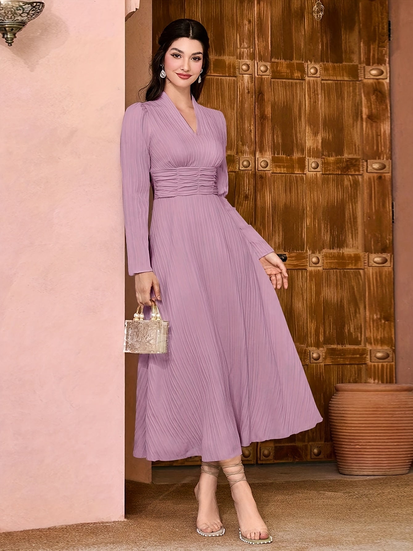 Fashion Casual Solid Color Women's Maxi Dress