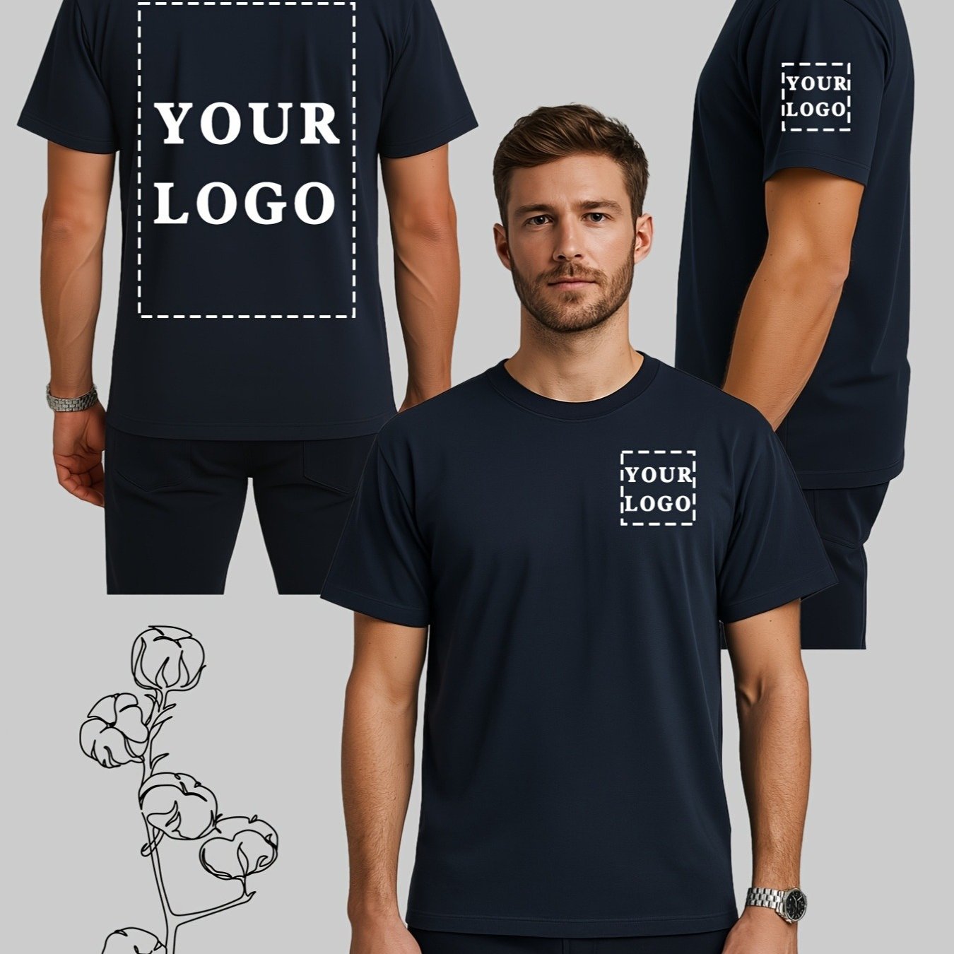 You Can Find Personalized Short-Sleeved T-Shirts Made from 100% Pure in a Range of Colors Including Burgundy, Navy, Black, White, Gray, And Purple. These Shirts Are Ideal for Casual Events, Strolls, Festivals, And Make Great
