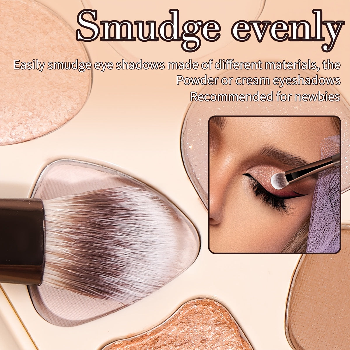 Kit 9 Pinceaux de Maquillage + 2 Éponges – Doux & Facile pour Débutants
