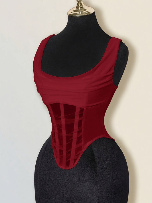 Top Corset Femme Y2K Rétro – Épaules Dénudées, Élégant pour Soirées Formelles et Décontractées, Bretelle Ajustable à Nœud au Dos, Tenue Polyvalente Toutes Saisons, Idéal Noël, Saint-Valentin et Occasions Festives