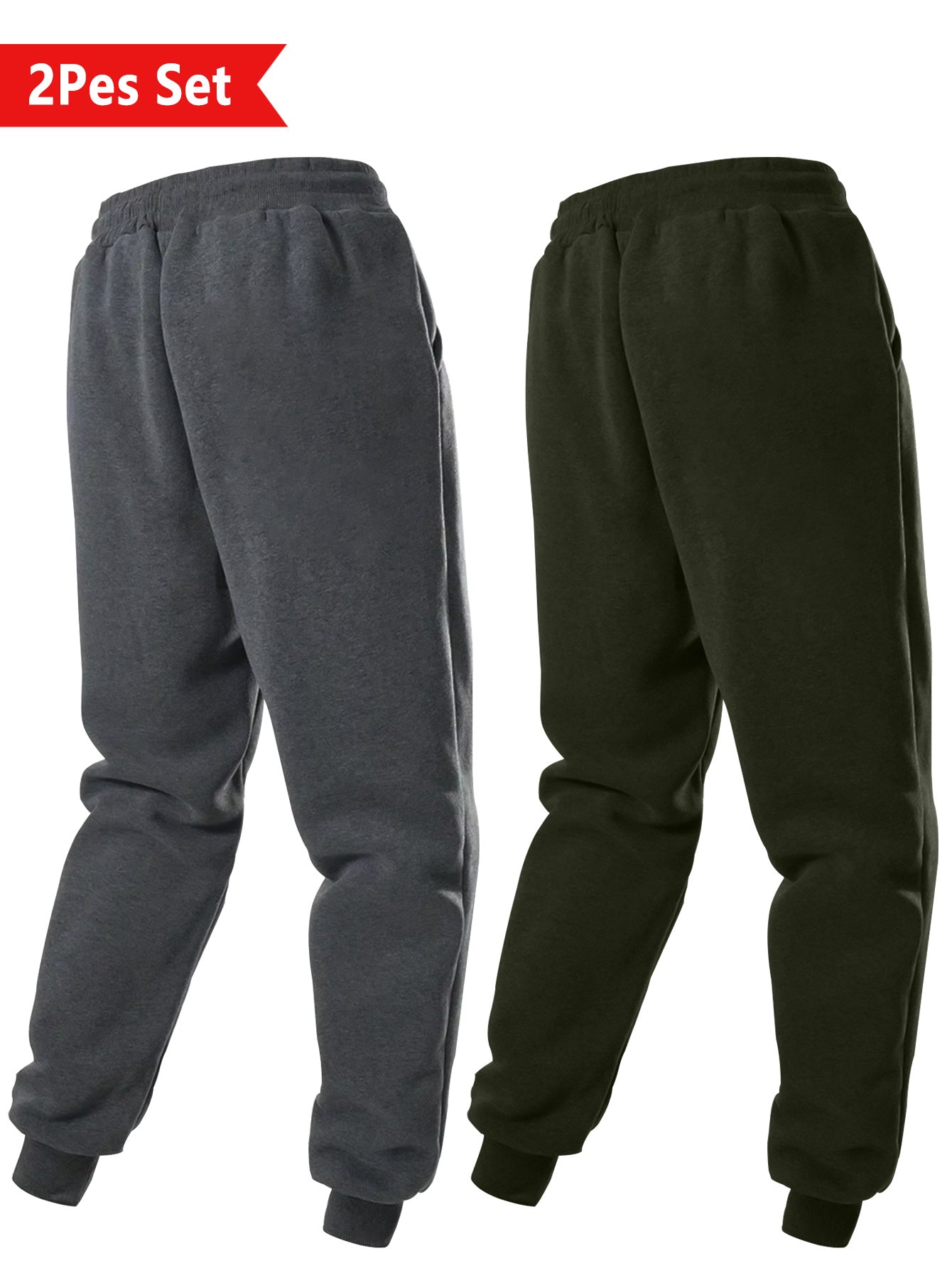 2pcs Pantalons Homme Grande Taille – Casual Sport, Indoor & Outdoor