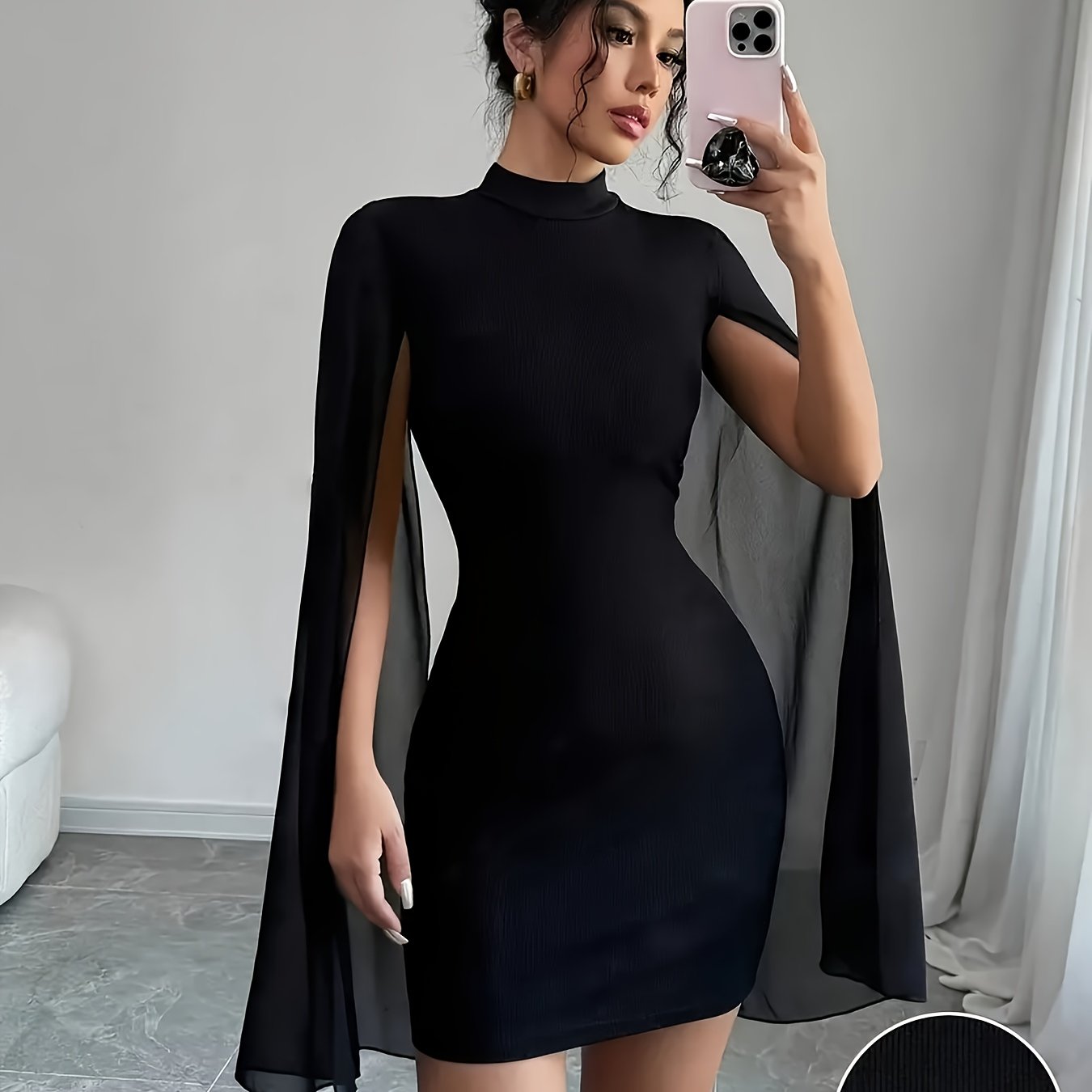 Robe Femme Sexy pour Soirée — Tenue de Soirée Formelle, Robe Bodycon Élégante, Idéale pour Nightclub et Sorties Nocturnes, Style Sophistiqué, Tissu Extensible
