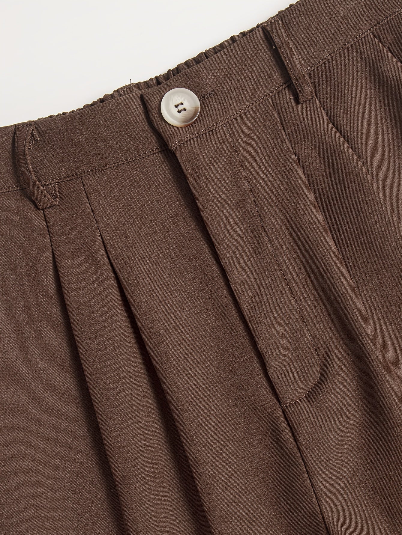 Pantalon Femme Élégant Jambe Large Effilée – Couleurs Unies, Sans Ceinture, Fermeture Zippée Intégrée