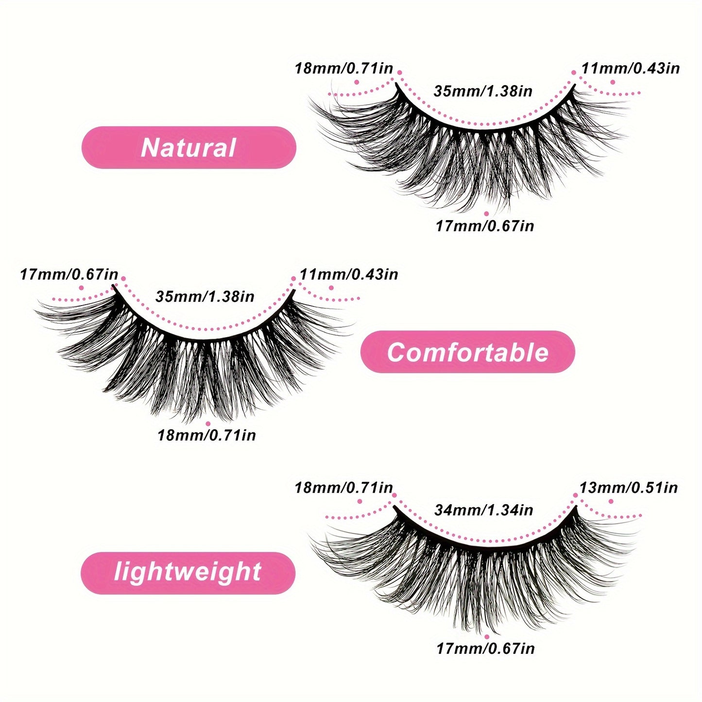 30 paires de faux cils noirs, assortiment de 3 styles : cils épais et bouclés, cils œil de chat et cils volumineux. Idéal pour le maquillage de tous les jours et de soirée.