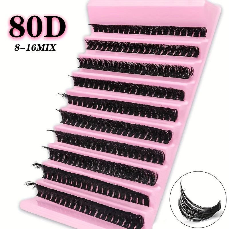 200 faux cils 3D en vison synthétique, style russe, épaisseur 0,05 mm, courbure D, longueurs mixtes 10-18 mm, styles naturel et anime, réutilisables, à poser soi-même