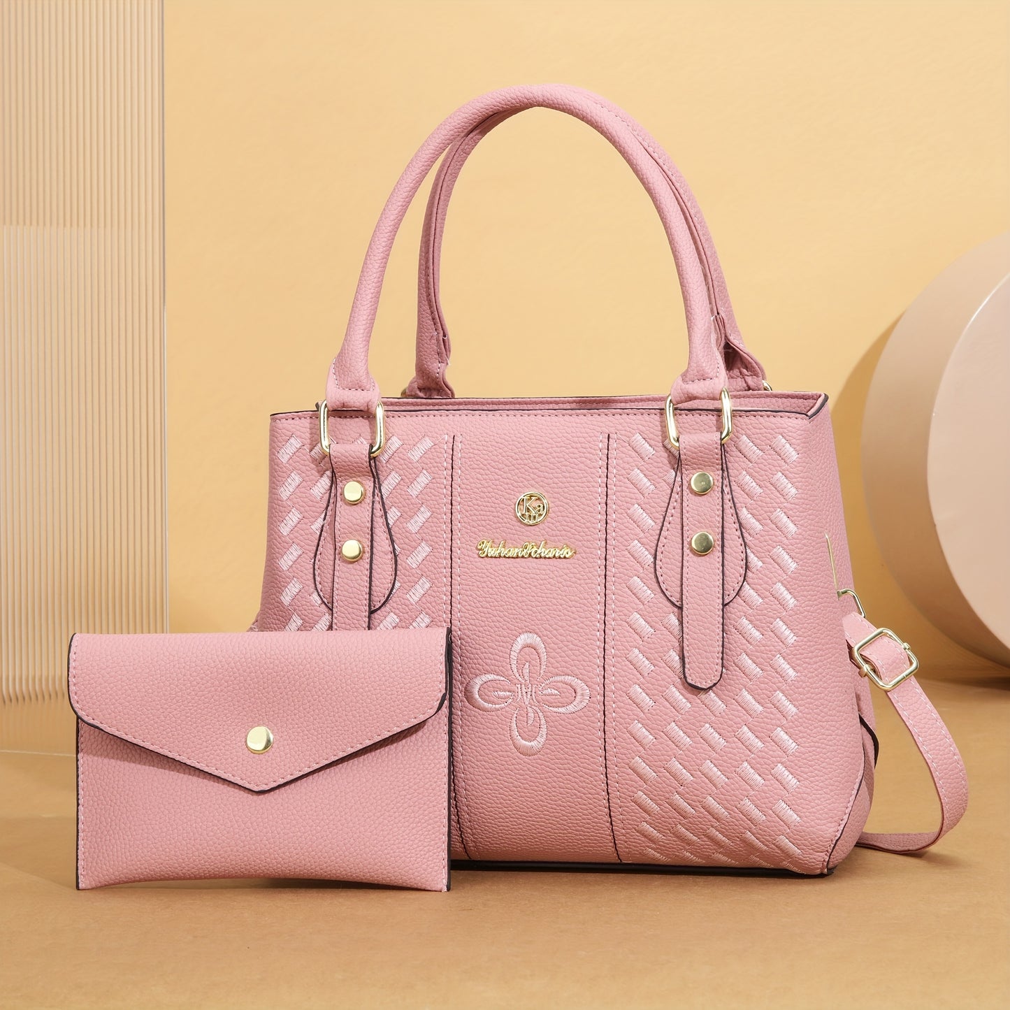 Set Multi-Pièces Femme – Sac Cabas Grande Capacité à Motif Lettres, Tendance et Élégant, Idéal pour Maman, Cadeau Décontracté pour Thanksgiving ou pour Petite Amie