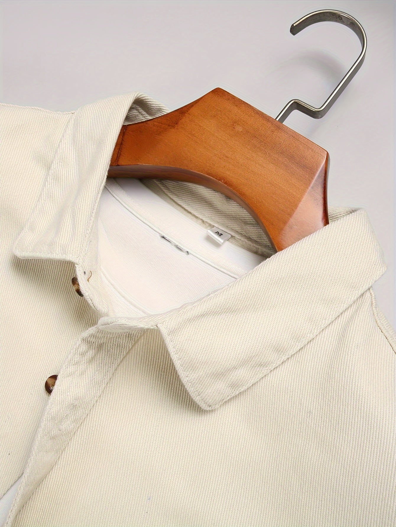 Men's Fashion Street Style Color Block Denim Shirt, Men's Stylish Comfy Denim Shirt For Spring & Autumn Wear