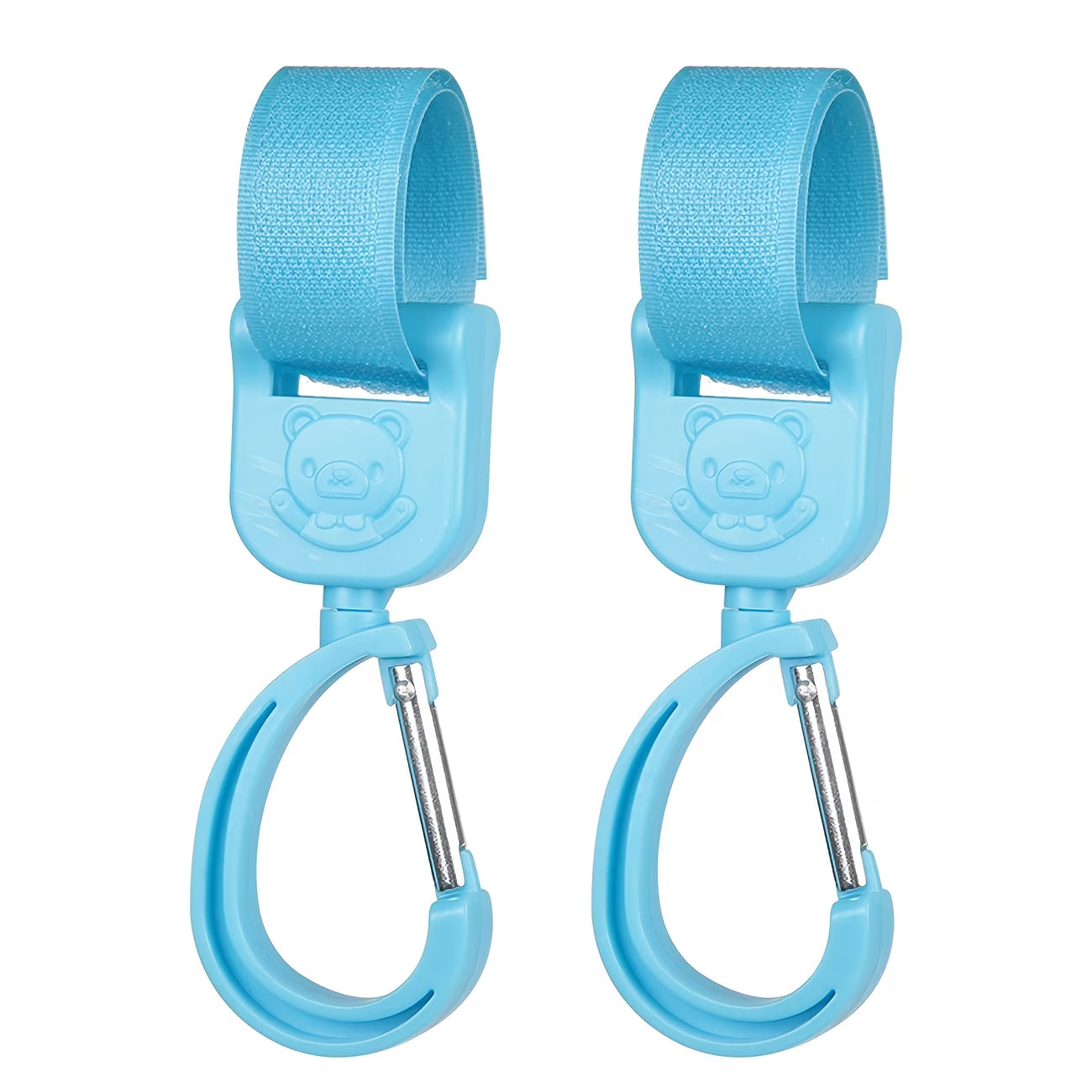 2-Pack 360° Rotating Stroller Hooks – Universal Multi-Purpose Hooks for Diaper Bags, Handbags & Baby Essentials