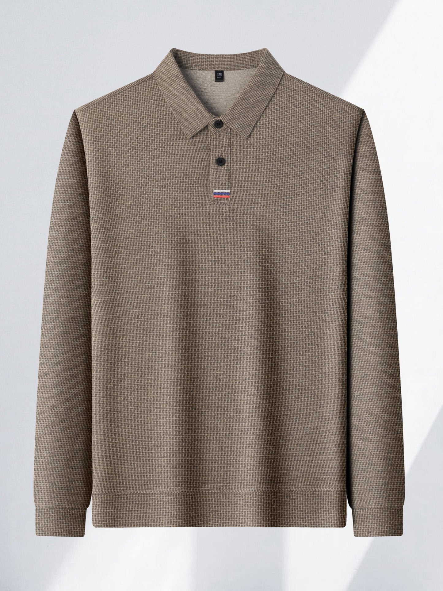 Men's Winter Warm Shirt Solid Color Collar Long Sleeve Button-Front Placket Classic Regular Fit Suitable for Golf, Equestrian & Outdoor Activities - Casual Button- Shirt