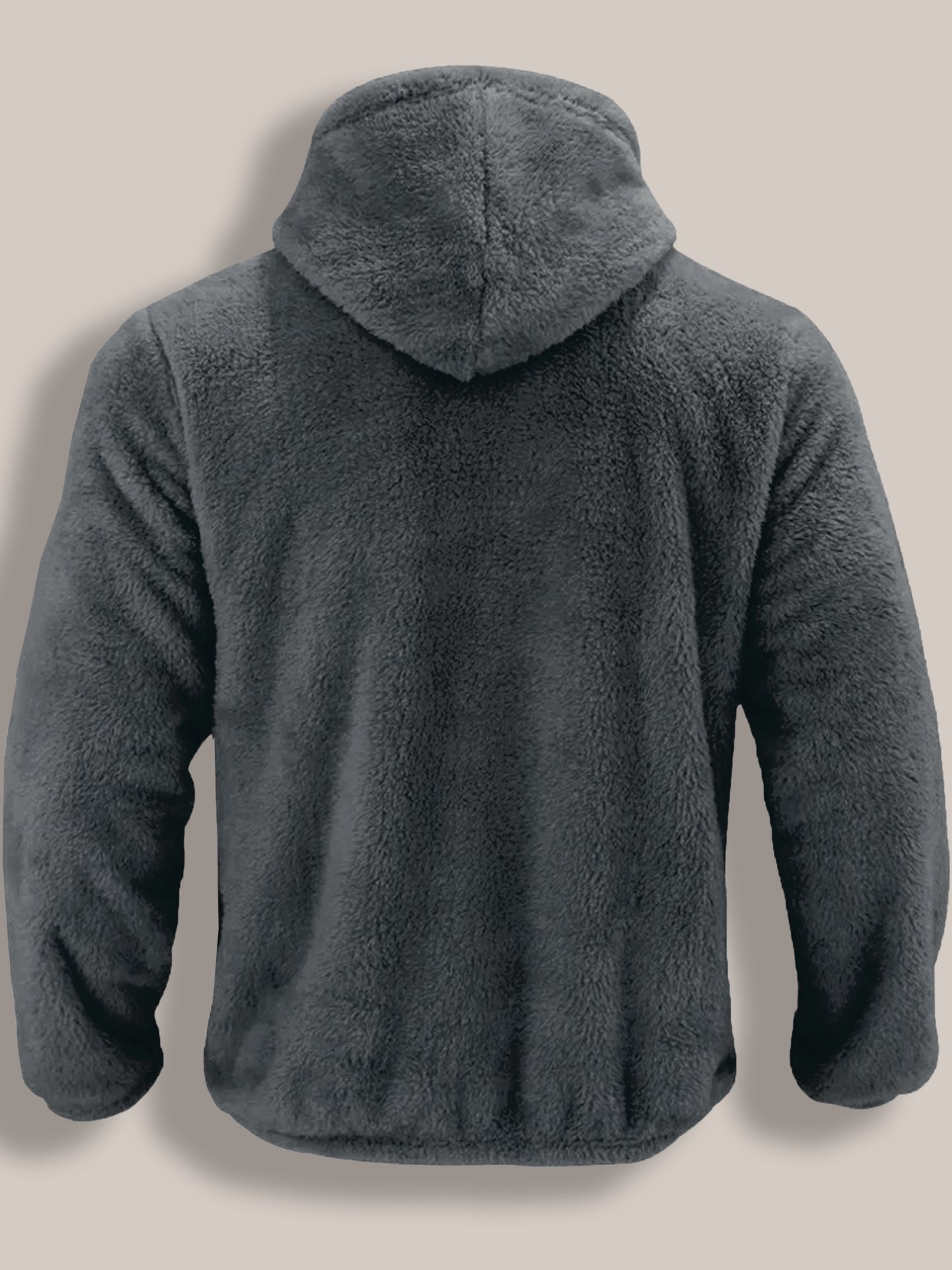 Veste à Capuche Homme Grande Taille – Gris Clair Hiver