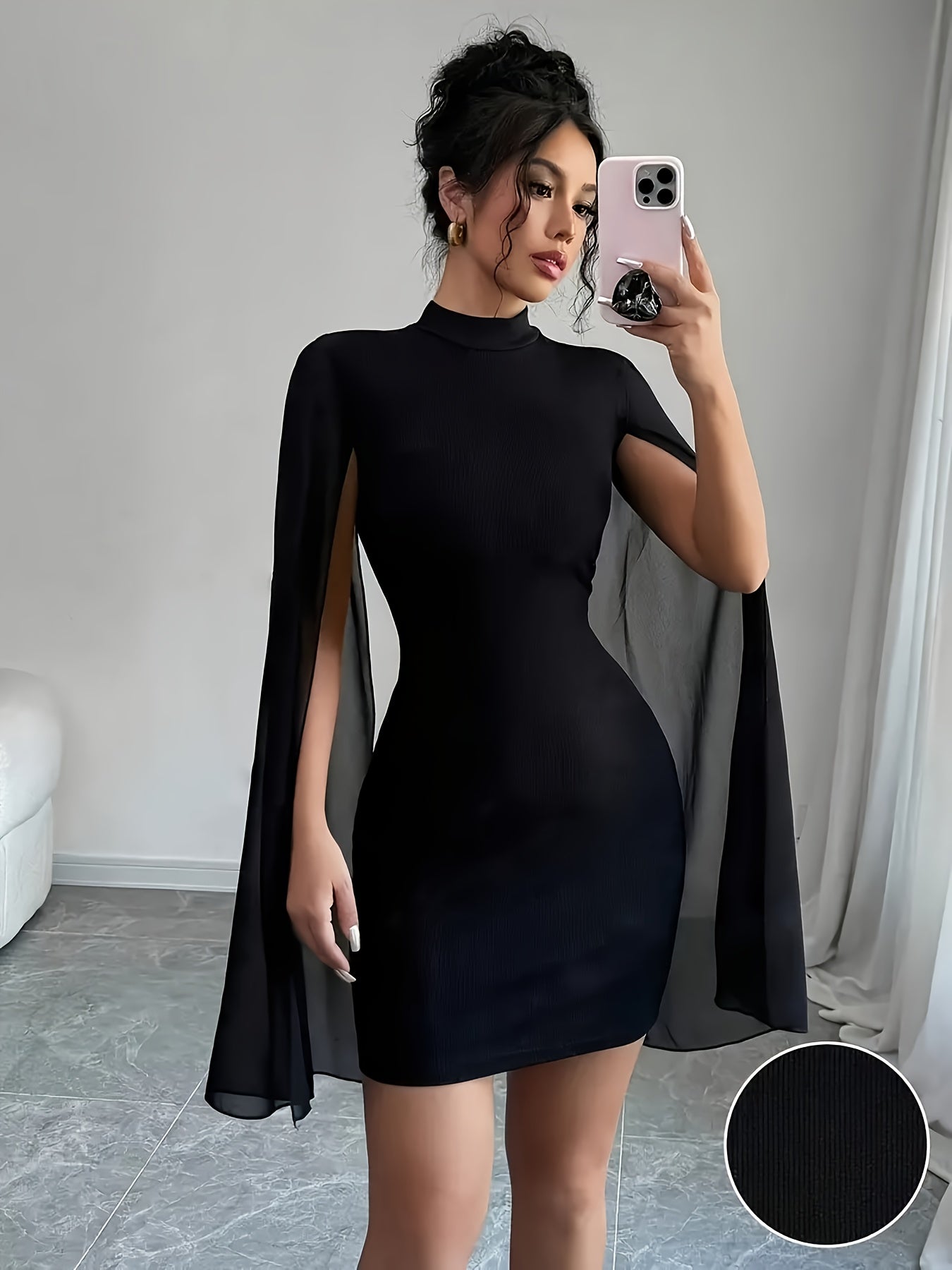Robe Femme Sexy pour Soirée — Tenue de Soirée Formelle, Robe Bodycon Élégante, Idéale pour Nightclub et Sorties Nocturnes, Style Sophistiqué, Tissu Extensible