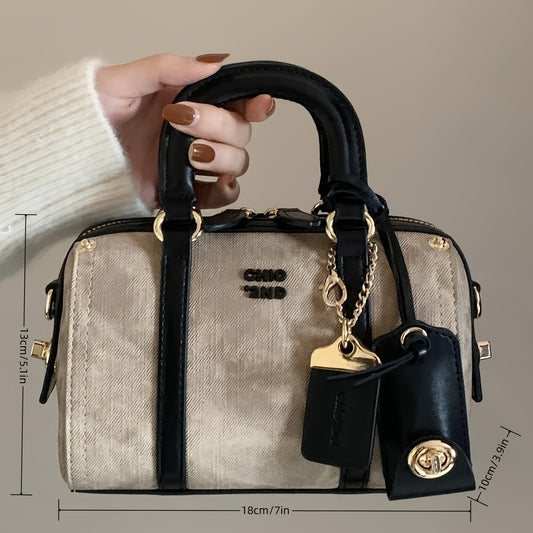 Sac femme beige élégant avec bandoulière détachable