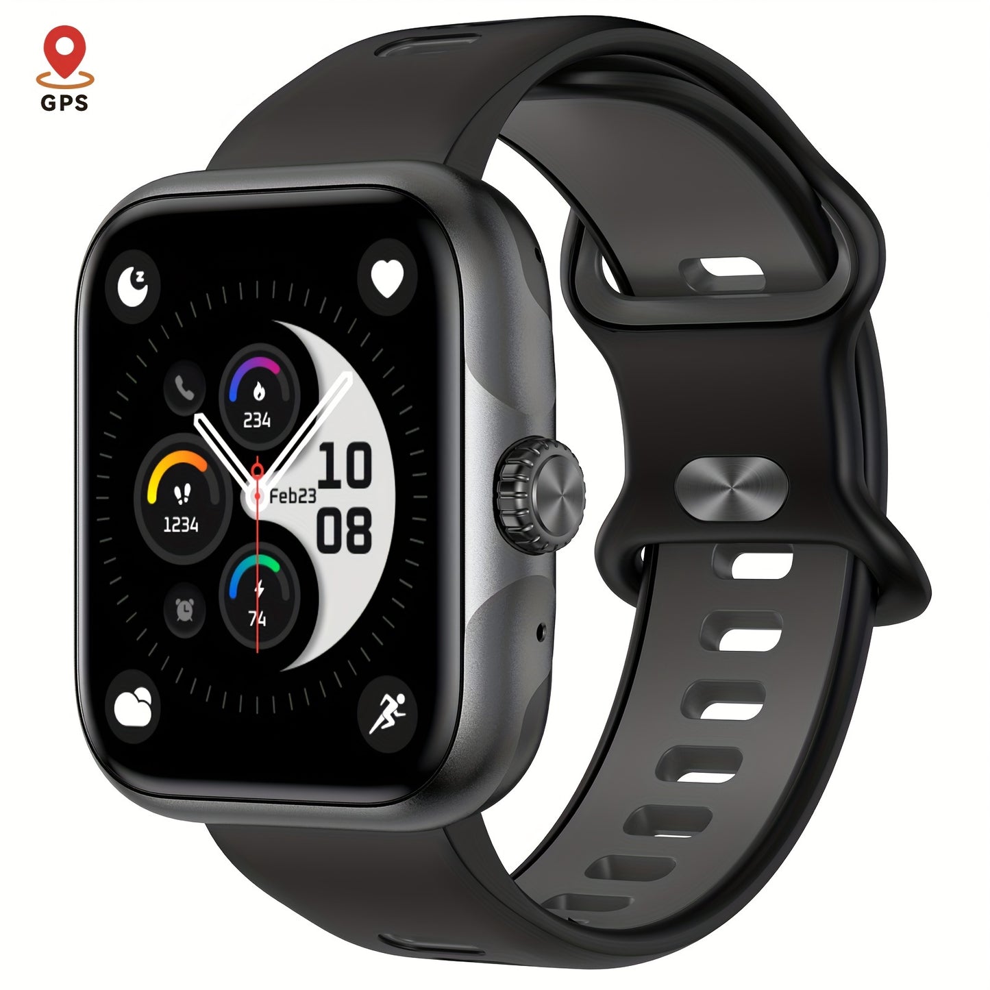 Montre Connectée GPS – Appels Sans Fil (Répondre/Raccrocher), Écran HD, Suivi d’Activité & Plus de 100 Modes Sport, Smartwatch Unisexe pour Hommes et Femmes