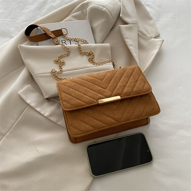 Sac mini carré chic pour femmes – Style rétro, épaule simple et unique, léger avec chaîne métallique, idéal pour quotidien et déplacements