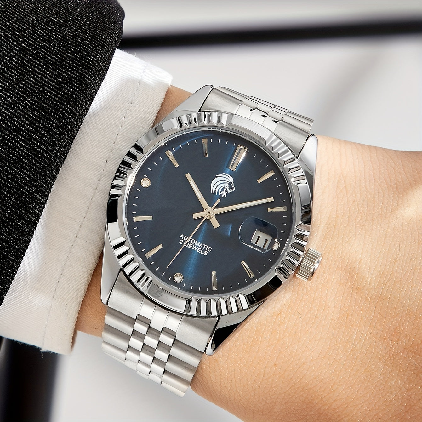 Montre Mécanique Automatique pour Homme – Style Fashion, Bracelet en Acier Inoxydable