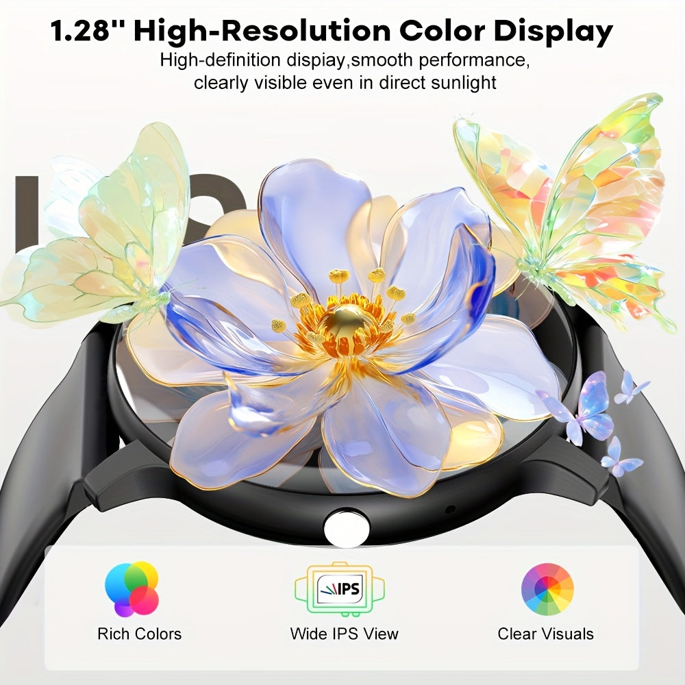 Functional Smartwatch for Men & Women - 3.25cm Full Touch Screen, High-Quality Display, Answer & Make Calls, Message Reminder, Sports Pedometer, Information Alerts For Iphone/android Phones, Friend Gift, Birthday G