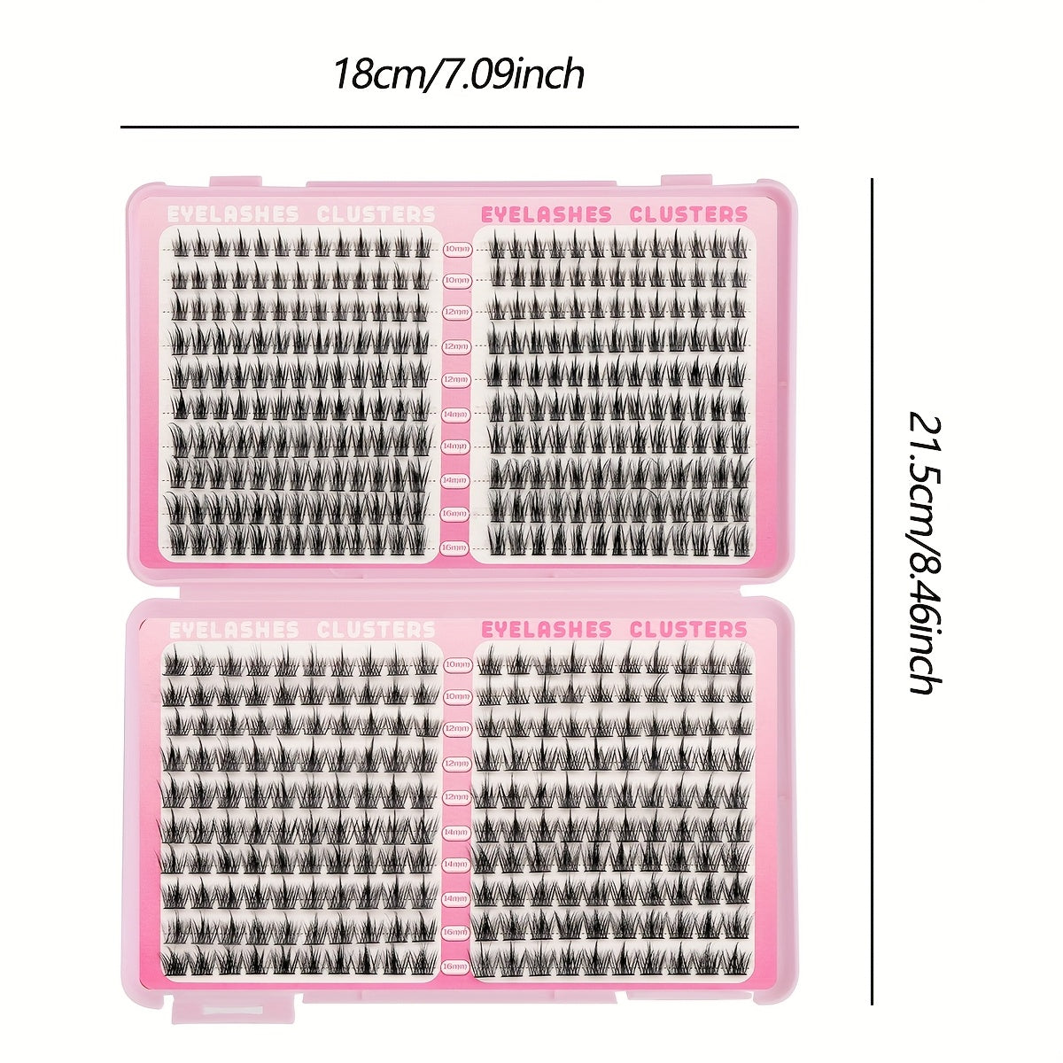 460 paquets de faux cils DIY en 2 types de poils, cils auto-greffés de 10-16 mm en longueurs mélangées, cils bouclés style manga, réutilisables