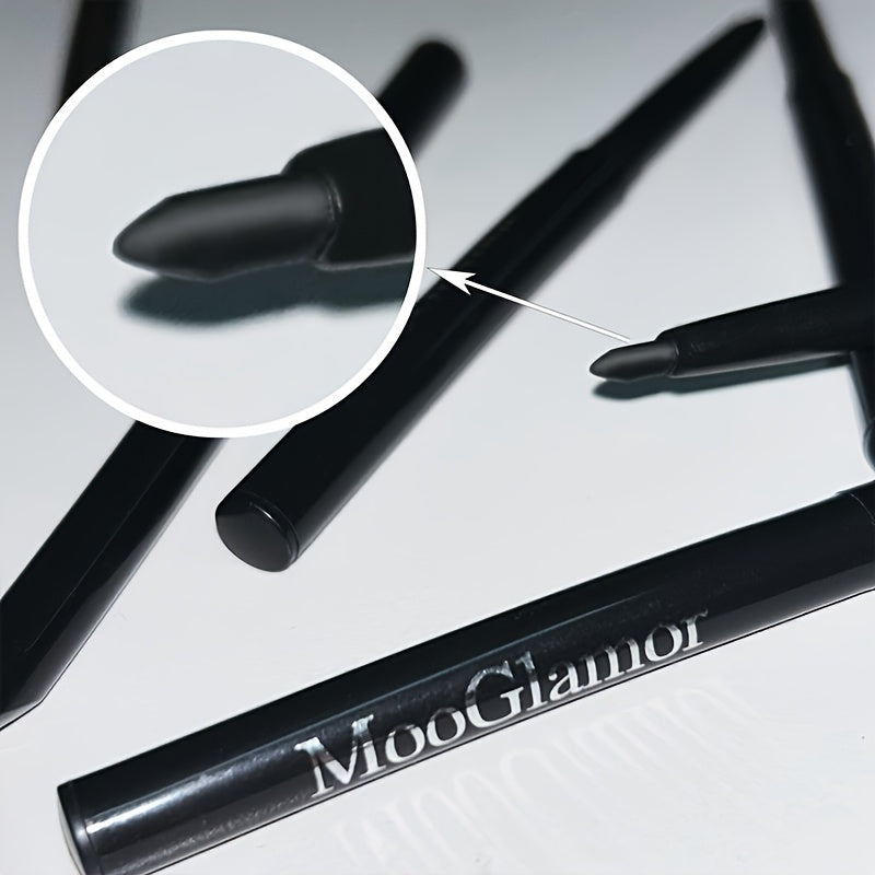 Set de 12 Eyeliners Gel – Noir Longue Tenue, Résistant aux Traces, Pointe Fine, Pour Traits et Sourcils, Kit Voyage