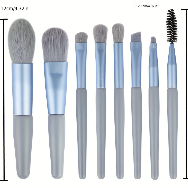 Set complet 8 pinceaux maquillage professionnels – Multi-fonction pour fond de teint, poudre, blush, correcteurs et yeux